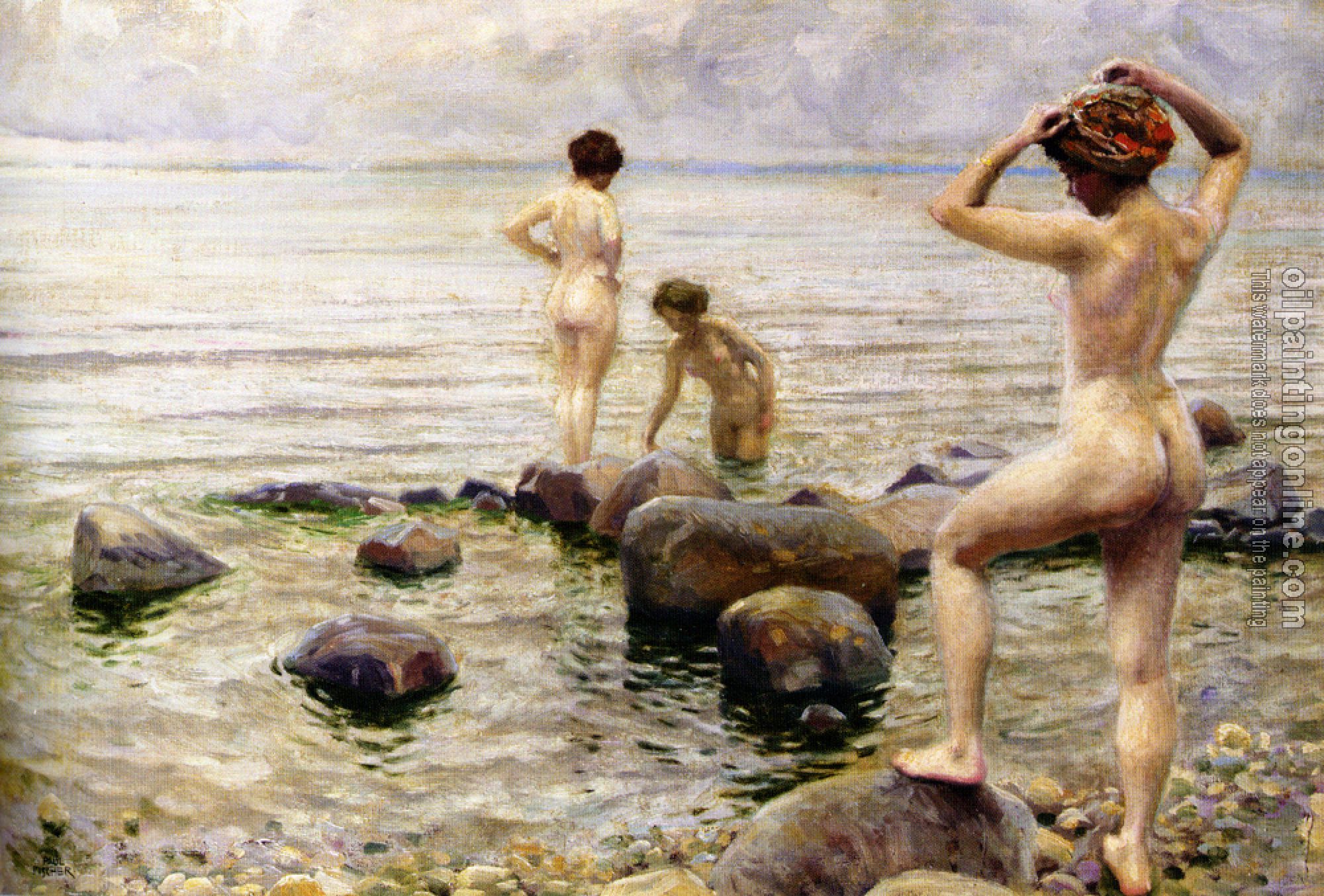 Paul Gustave Fischer - A Morning Dip